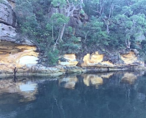 ferntouristik_unterwegs_aboriginal-tour_Ku-ring-gai-Nationalpark_Höhlenmalerei